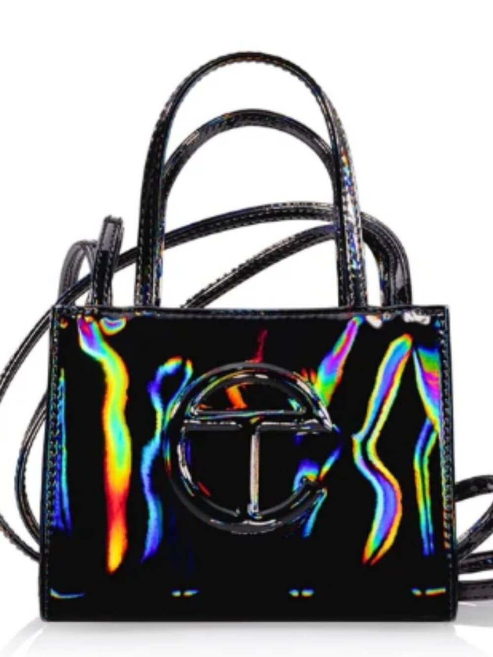 Brand New w/ Tags << Telfar Small Shopping Bag - Black Rainbow